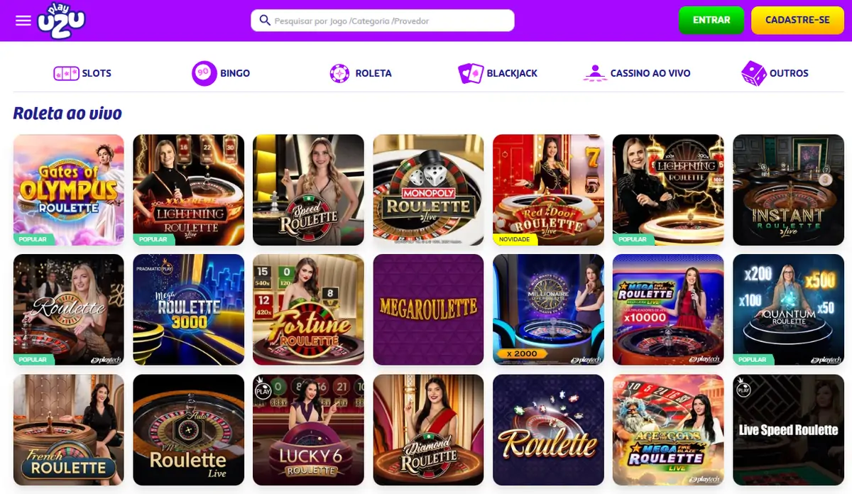 PlayUZU roleta ao vivo