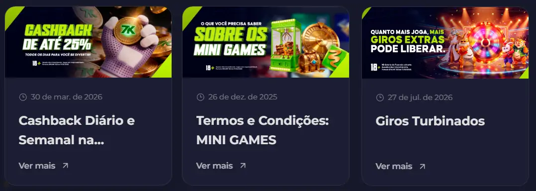 Bet7K bônus de cassino