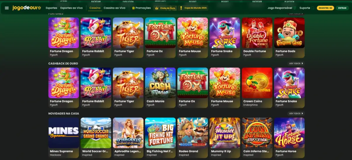 Jogo de Ouro cassino slots