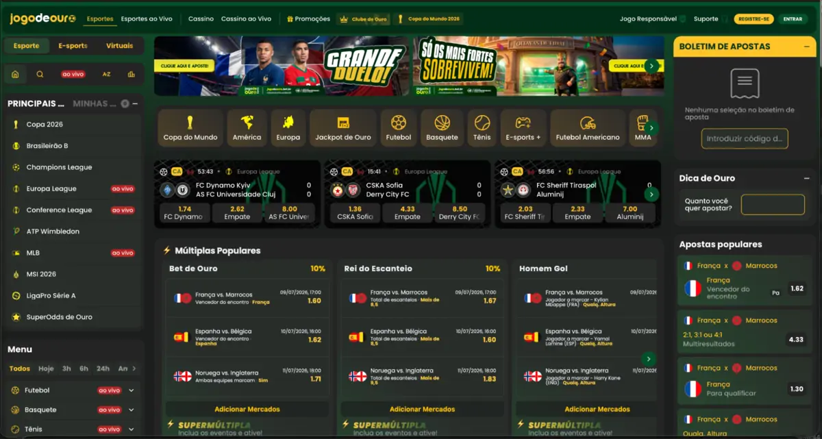 Jogo de Ouro apostas esportivas