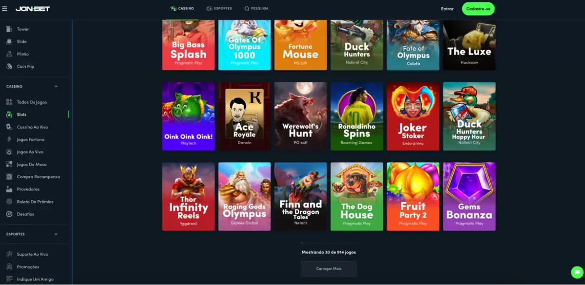 Jonbet slots