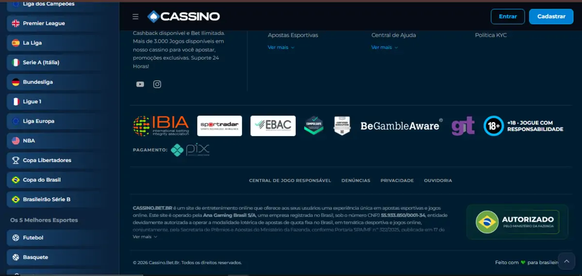 Cassino Bet licença