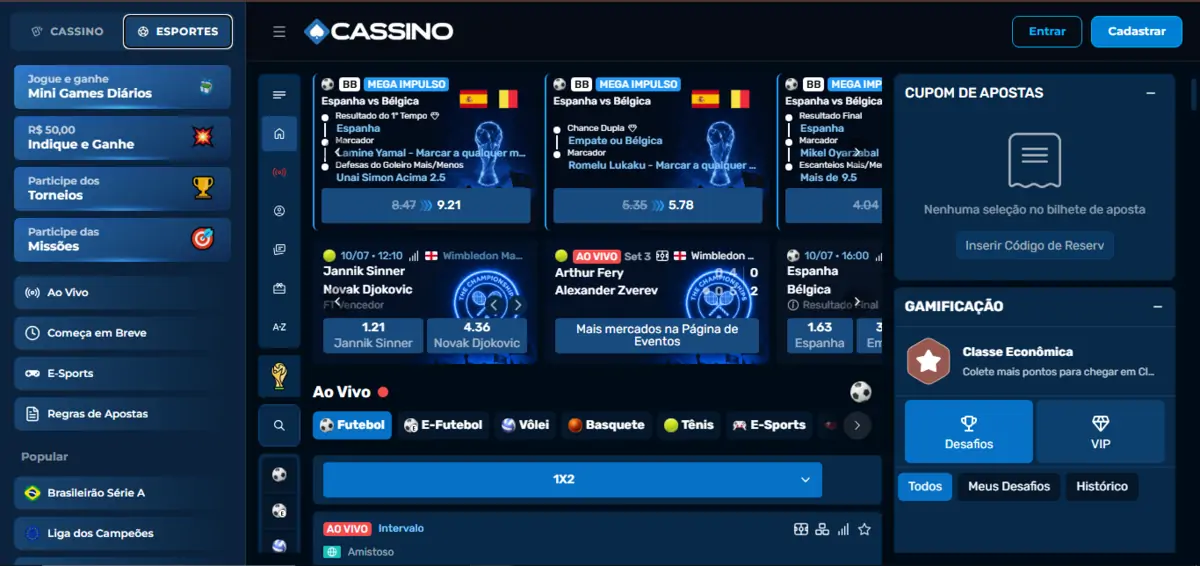 Cassino Bet apostas esportivas