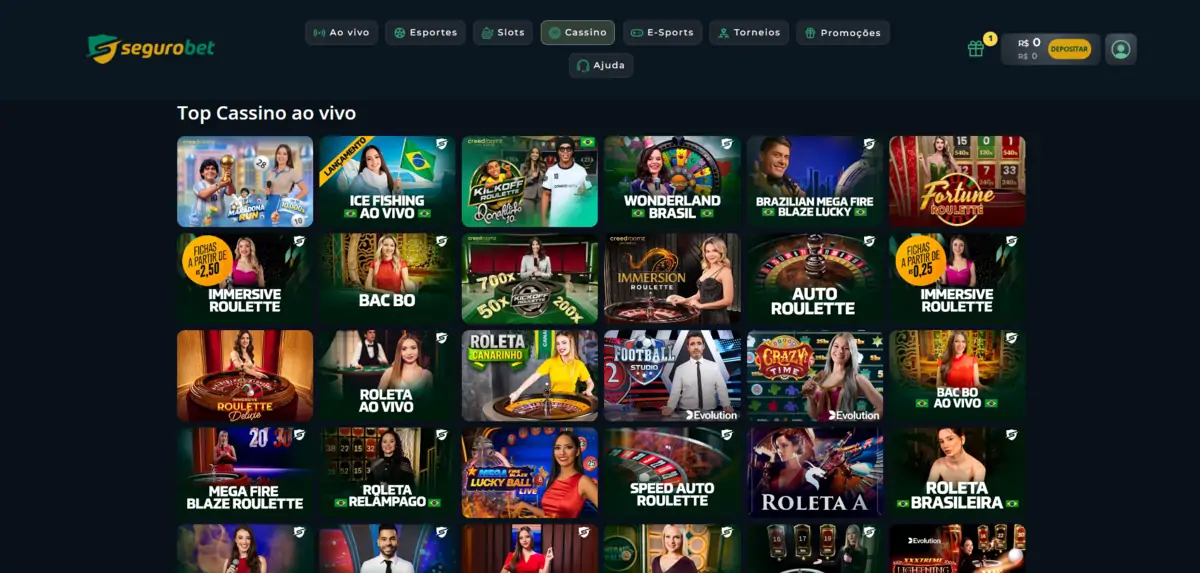 Segurobet: Cassino ao Vivo com Dealers em Português Segurobet: Cassino ao Vivo