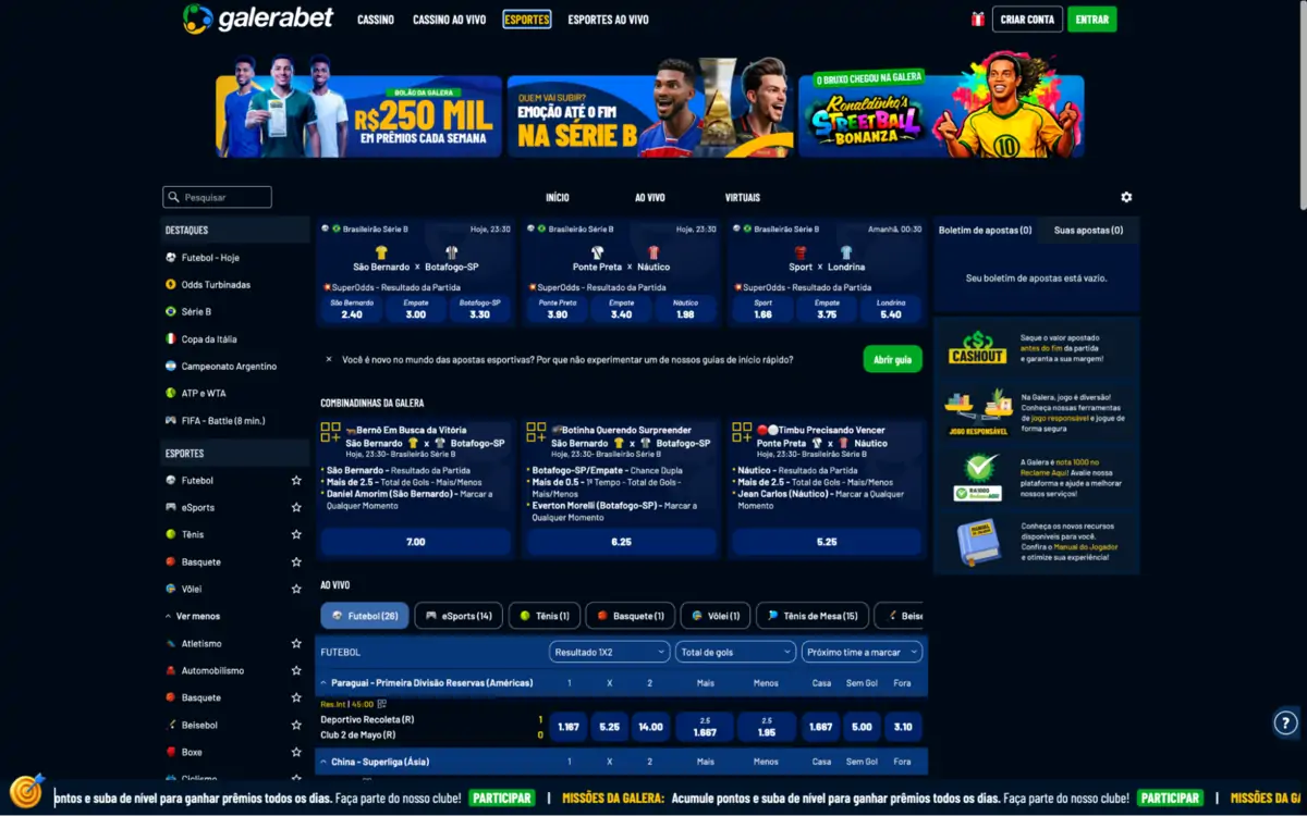 Galera Bet - Futebol, eSports e Odds ao Vivo Galera Bet - Apostas Esportivas