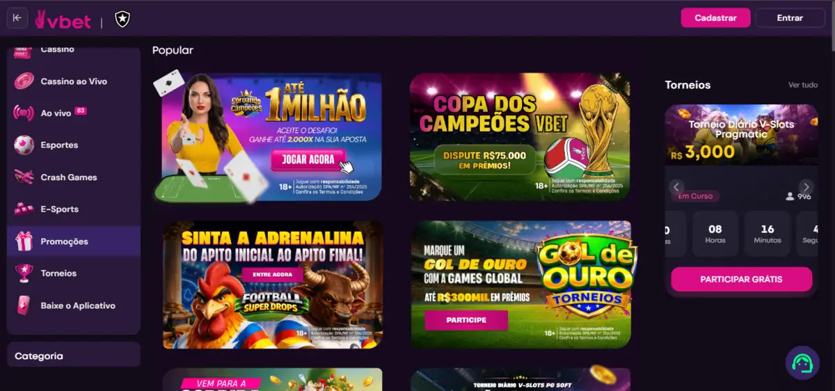 Promoções VBet