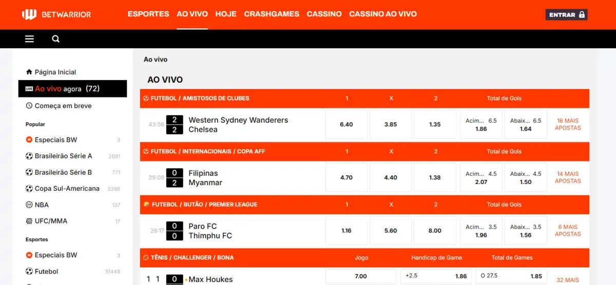 BetWarrior live casino