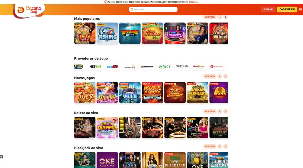 BacanaPlay - jogos populares e provedores