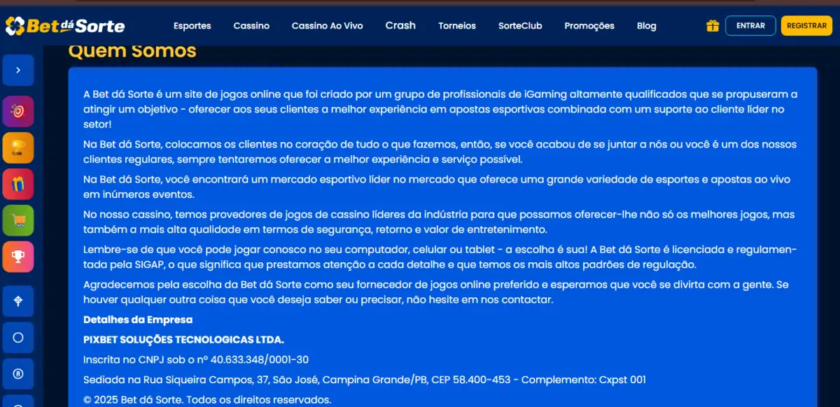 BetDaSorte - Quem Somos