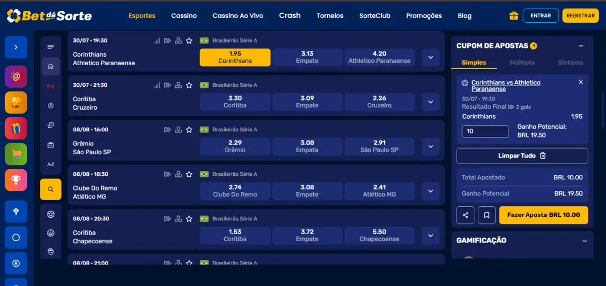 BetDaSorte - odds de futebol