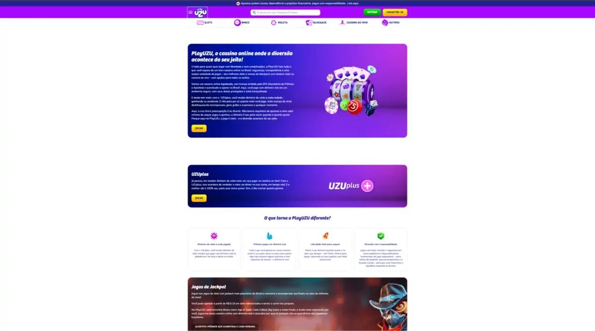 PlayUZU - site oficial