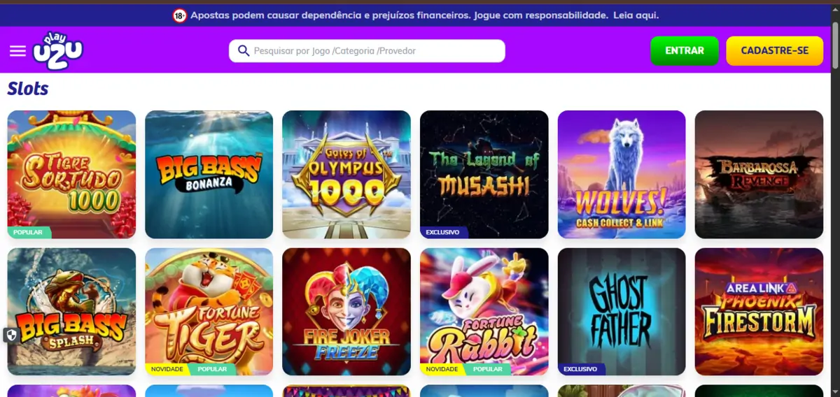 PlayUZU - slots populares