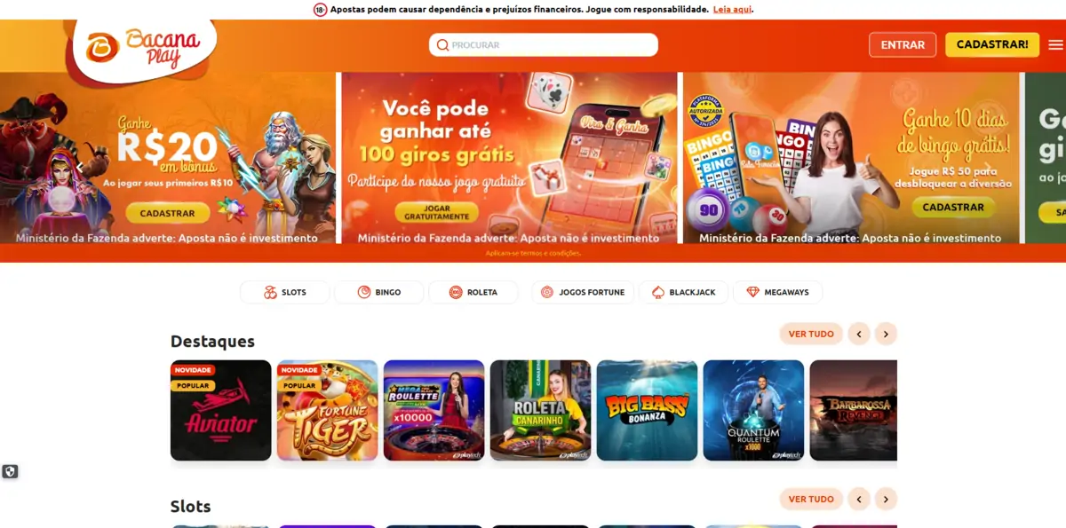 BacanaPlay site de cassino online