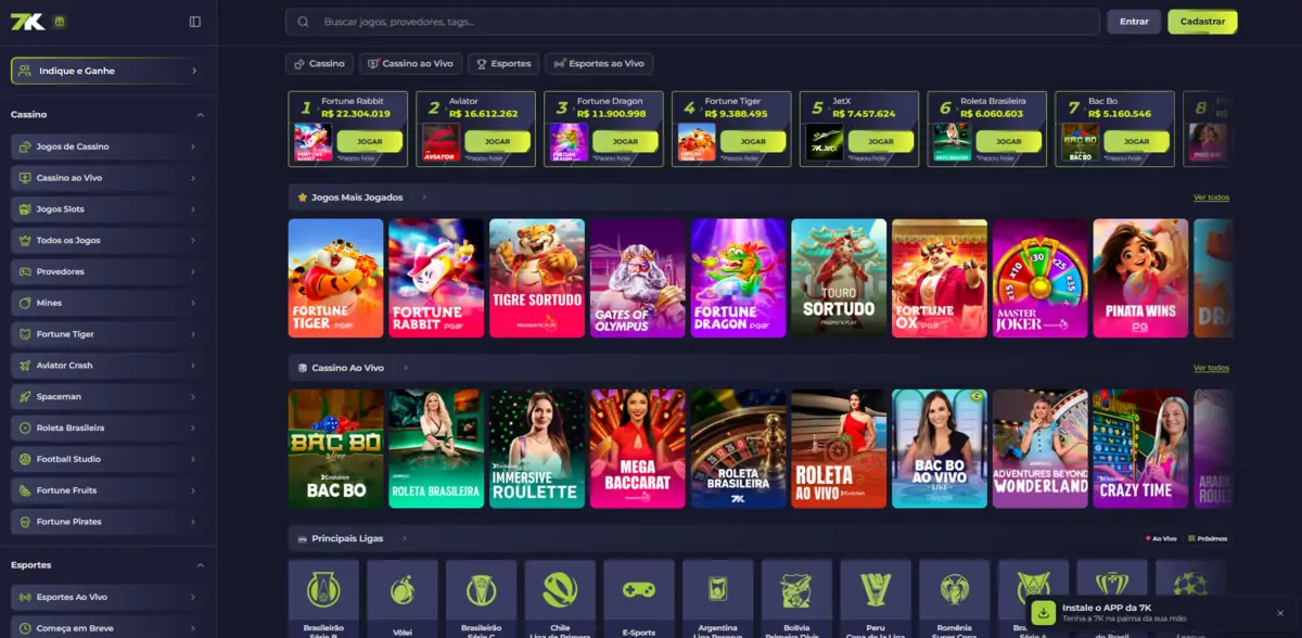 Bet7K cassino online