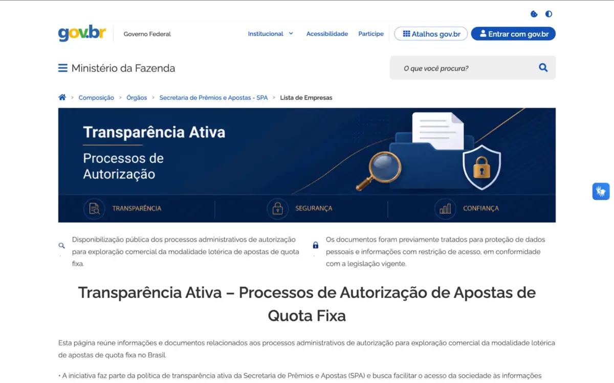 Ministério da Fazenda - site oficial