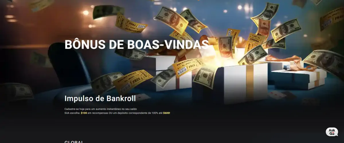 GGPoker promoção boas vindas