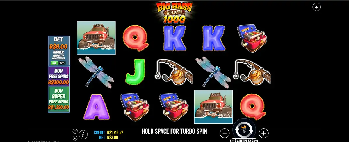Big Bass Splash 1000 demo, 10 linhas fixas em 5 rolos por 3 fileiras Big Bass Splash 1000 demo, 10 linhas fixas em 5 rolos por 3 fileiras