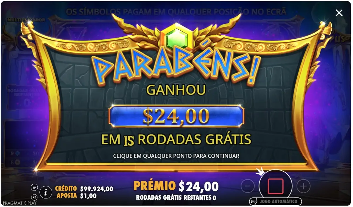 Gates of Olympus, resultado das rodadas grátis Gates of Olympus, resultado das rodadas grátis