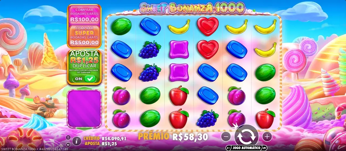 Sweet Bonanza 1000, aposta ante ativada