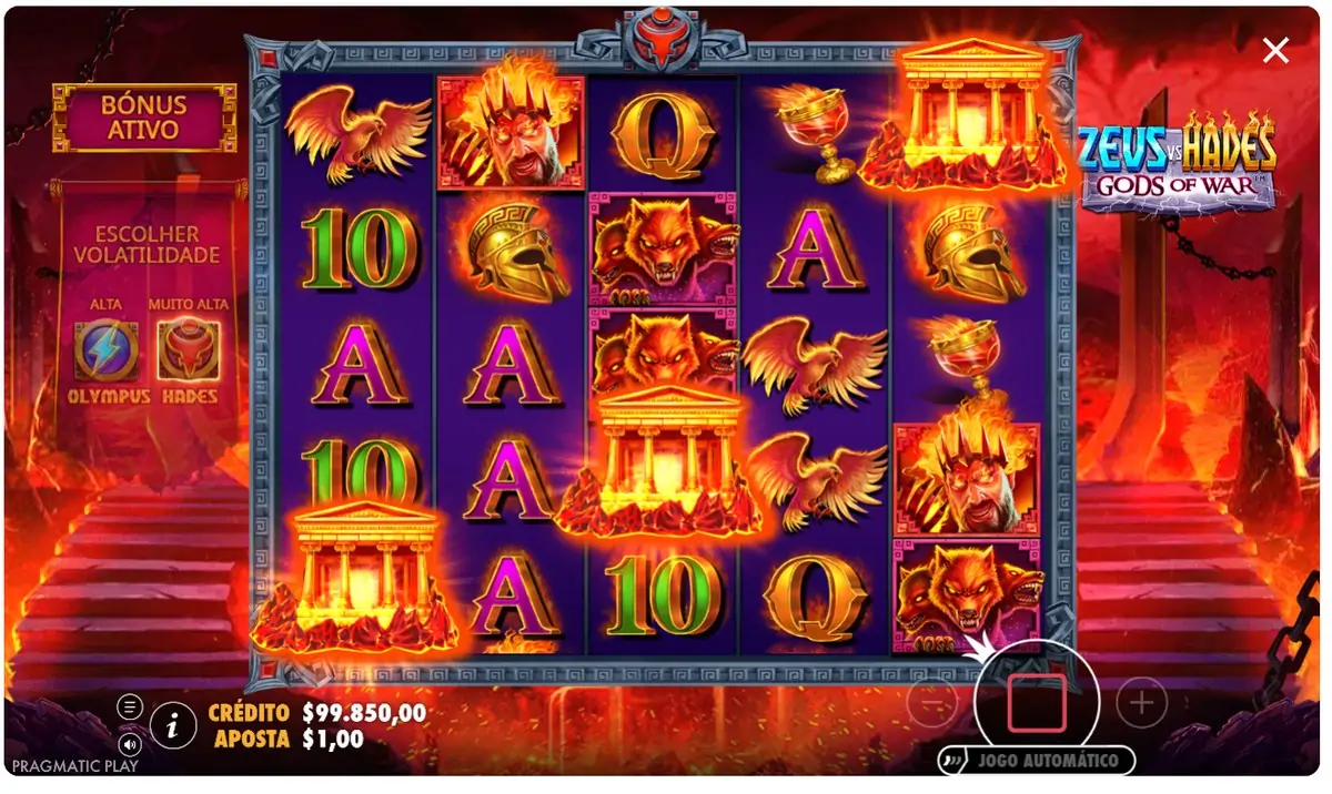 Zeus vs Hades, rodadas grátis no modo Hades