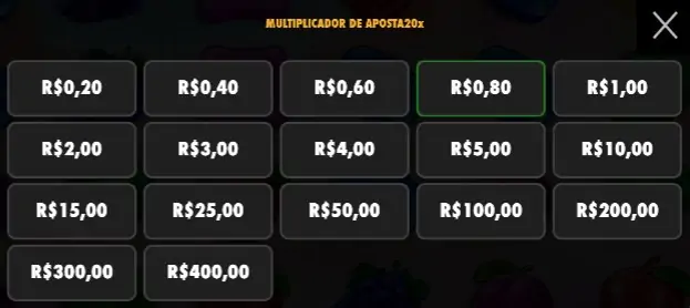 Sweet Bonanza 1000, janela de aposta