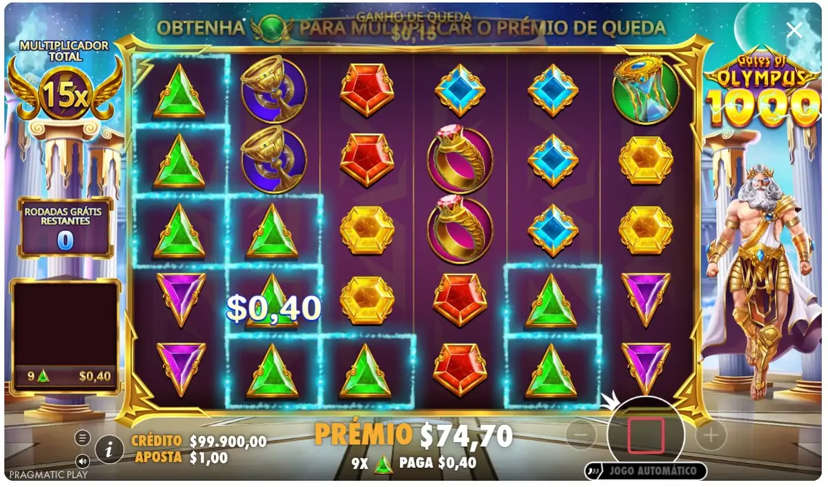 Gates of Olympus 1000, rodadas grátis em andamento
